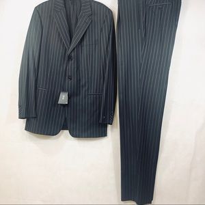 Hugo Boss Super 120 Black Pin Stripe Suit
